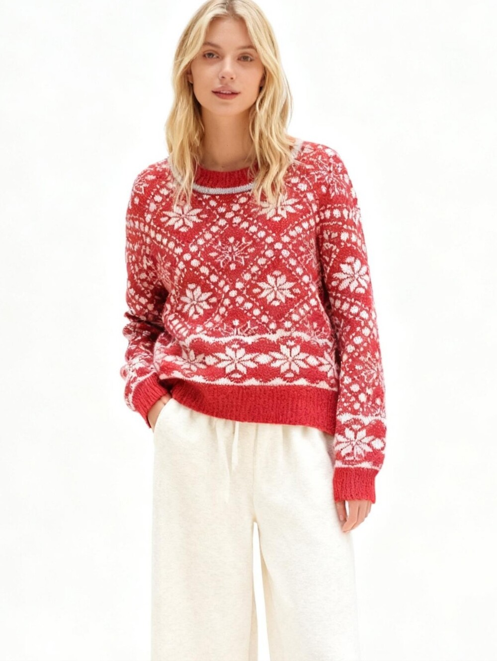 NEW! Universal Thread Christmas Snowflake  Sweater Size L